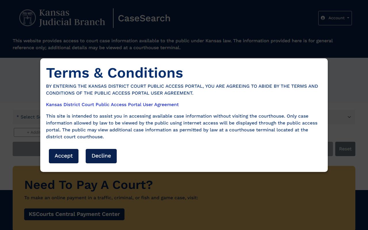 Kansas case search portal for Barton County court records after arrest